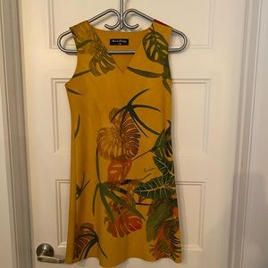 Rose de fontaine faux suede sleevless dress Small